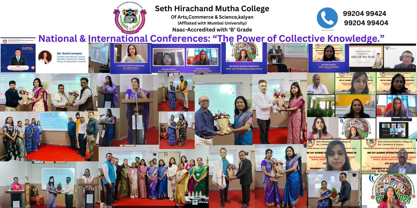 International and national conferences at Seth Hirachand Mutha College