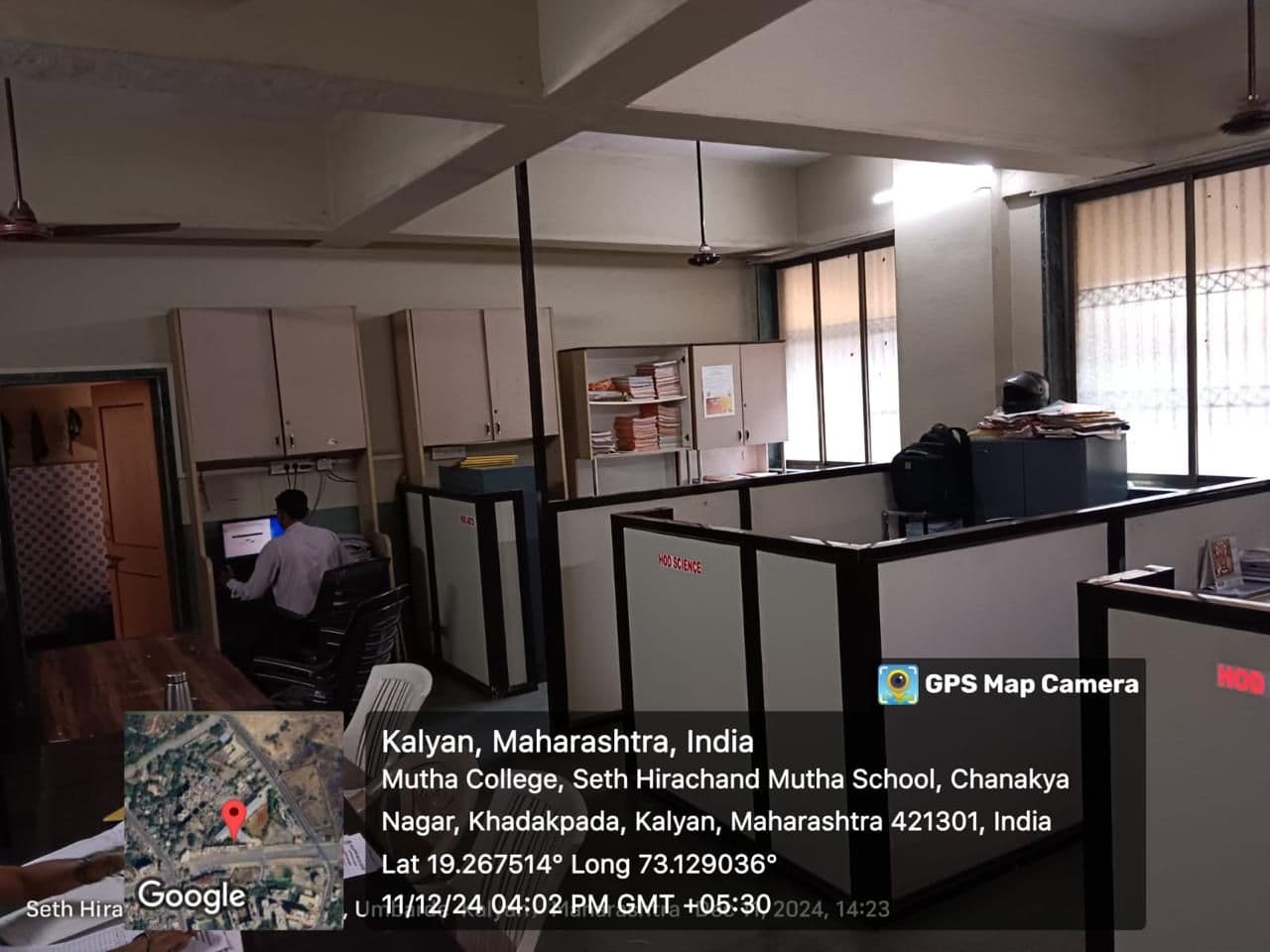 Staff room at Seth Hirachand Mutha College