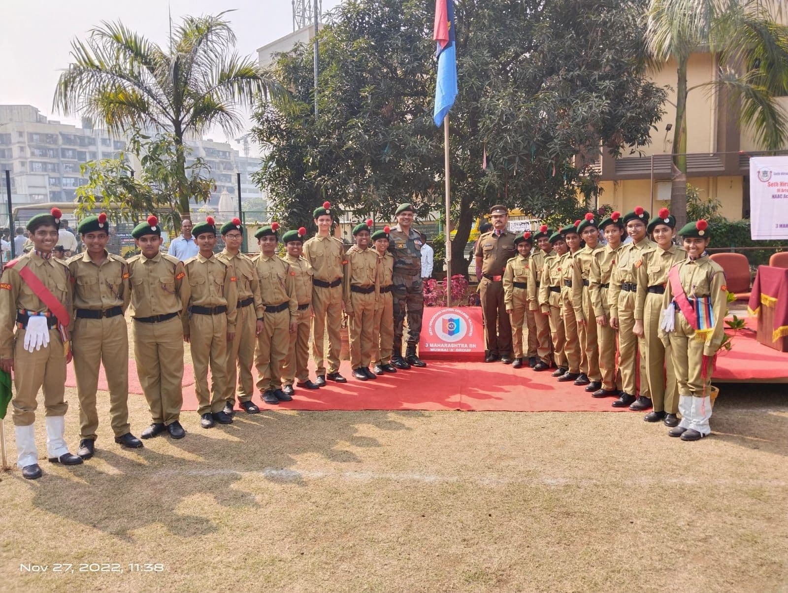 NCC cadets on parade at Seth Hirachand Mutha School — photo 2
