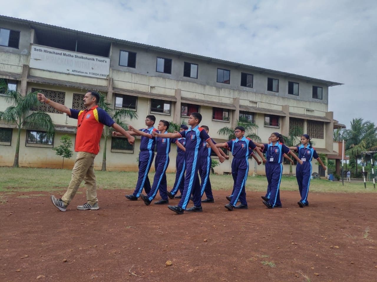 NCC cadets on parade at Seth Hirachand Mutha School — photo 4