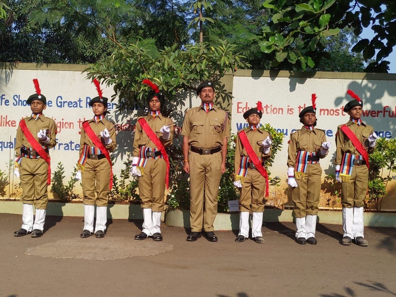 NCC cadets on parade at Seth Hirachand Mutha School — photo 6