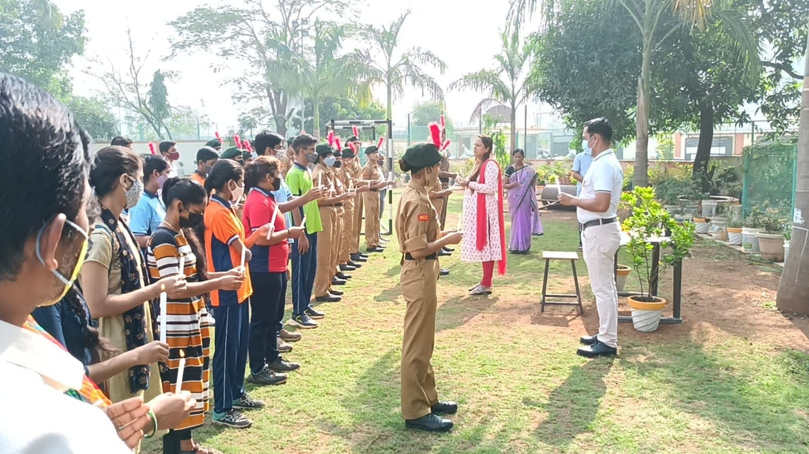 NCC cadets on parade at Seth Hirachand Mutha School — photo 7